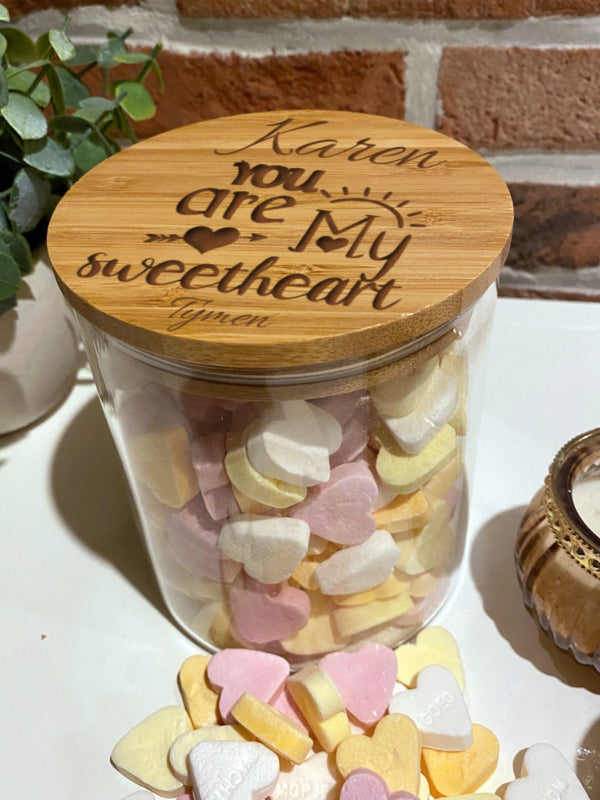 Snoeppot Valentijn detail