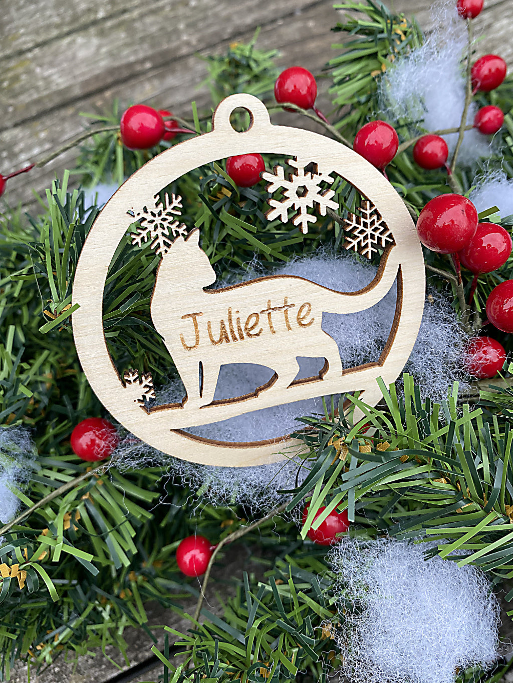 dieren kerstbal front view