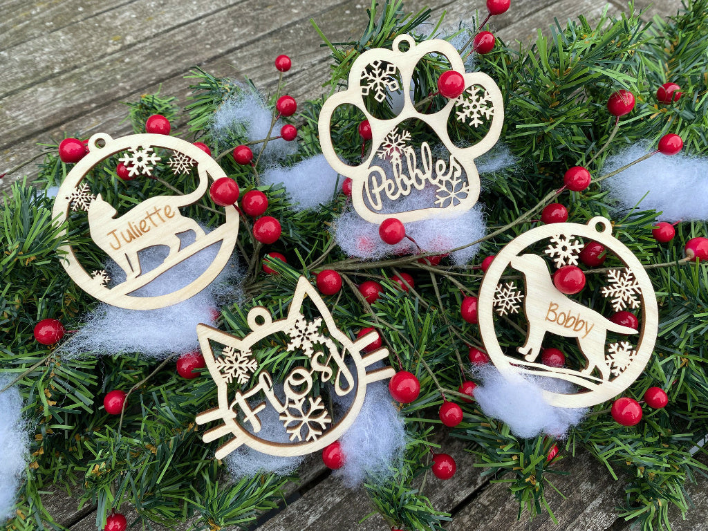 dieren kerstbal detail
