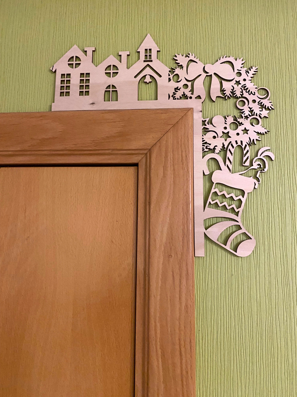deurdecoratie kerst detail