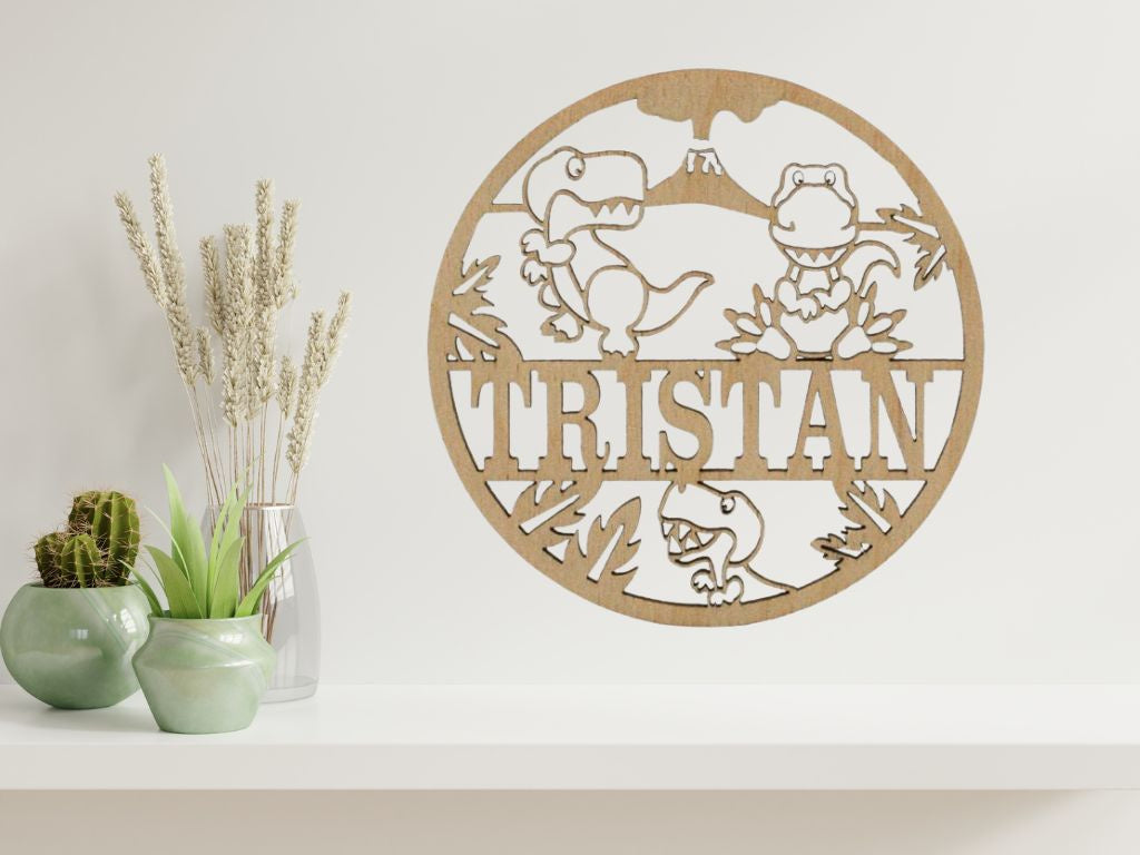 dieren thema decoratie met naam detail