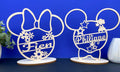 Mickey of Minie met naam in staander front view