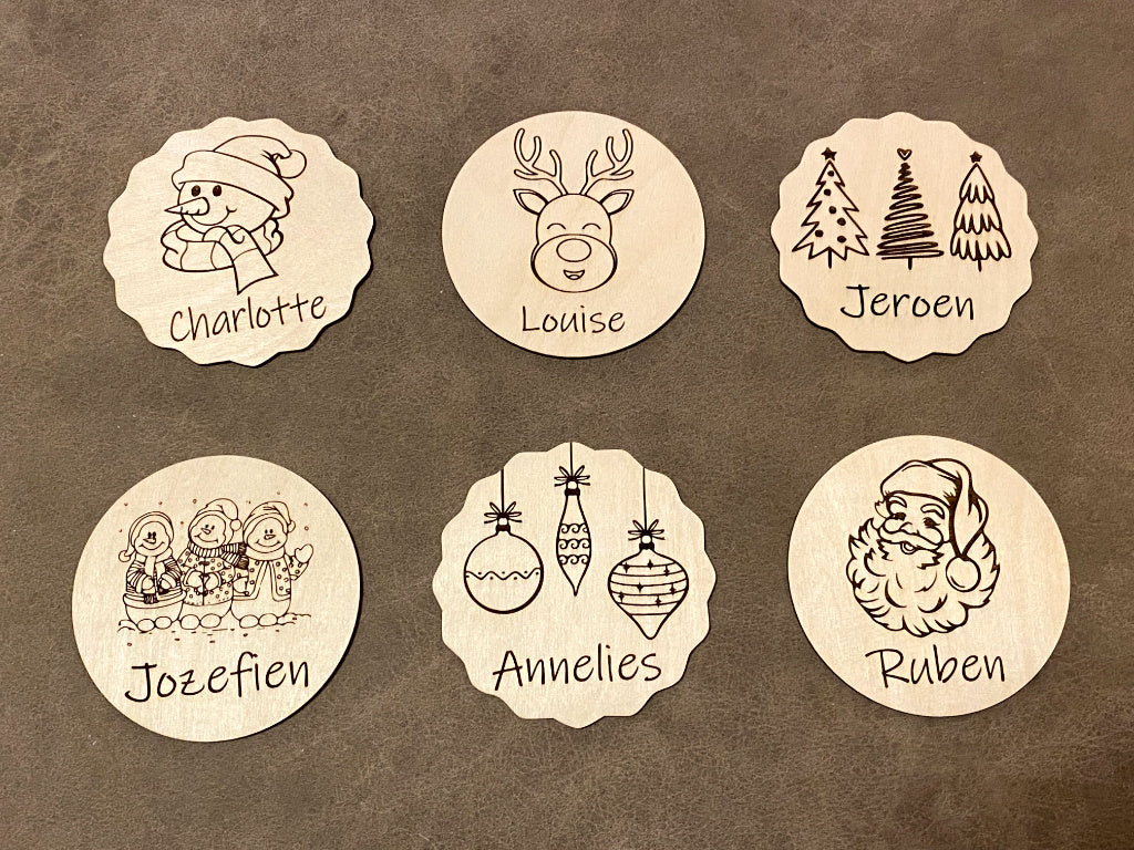 onderzetters kerst detail