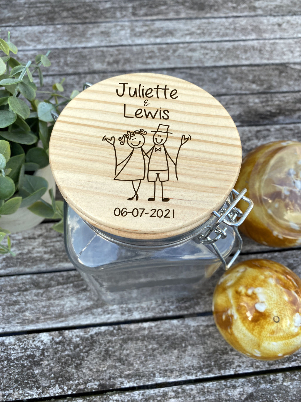 snoeppot vierkant huwelijk of huwelijkverjaardag lifestyle