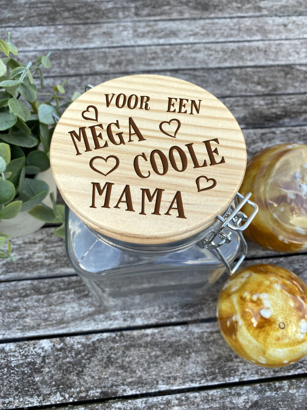 Snoeppot vierkant met klep mama papa opa oma meter peter lifestyle